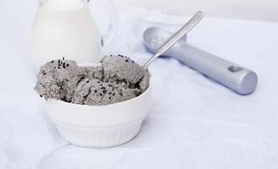 black sesame ice cream