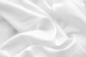 Obraz premium White cloth background abstract with soft waves.