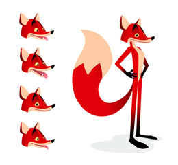 Red cartoon Fox
