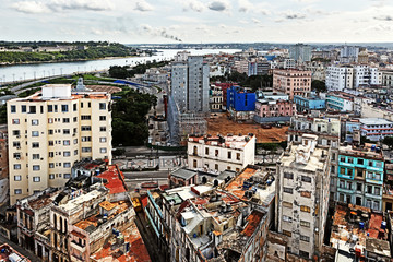 Cuba, Havana, Center, View to Harbor