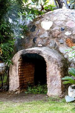 Rustic mexican temazcal steam or bathrooms.
