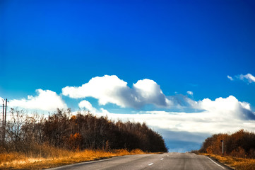Road and sky.