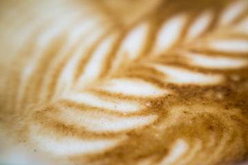 Close Up Of Cappuccino Art Background