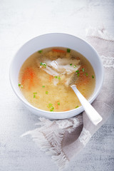 Fresh chicken soup