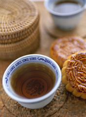 中国茶と月餅