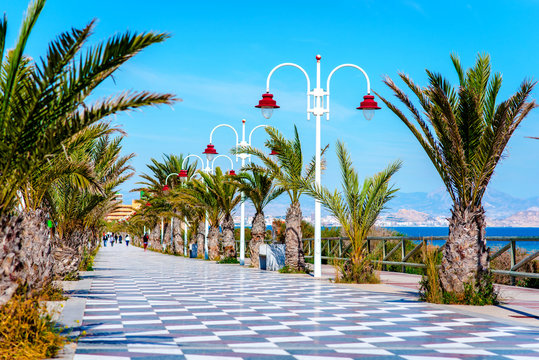 Los Arenales del Sol promenade, Costa Blanca. Spain