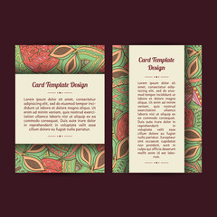Set of two spring universal card template designs, perfect for brochure covers, leaflets, flyers, cards and invitations.