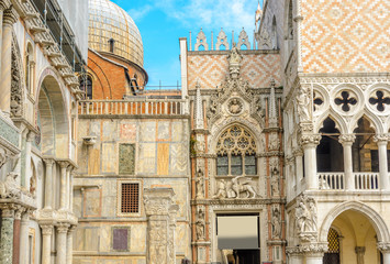 Naklejka premium Cathedral of San Marco, Venice, Italy. Roof architecture details