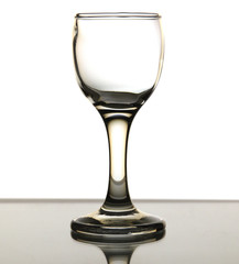 Glass of white background