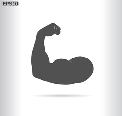 Biceps Flex Arm Vector Icon