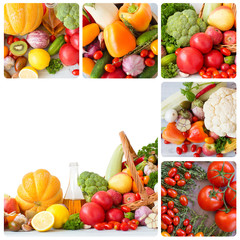 fresh vegetables - collage