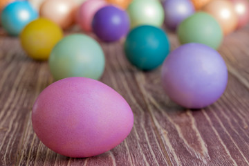 Fototapeta na wymiar Multi-coloured Easter eggs