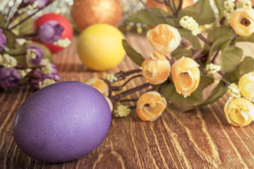 Obraz na płótnie Canvas Multi-coloured Easter eggs