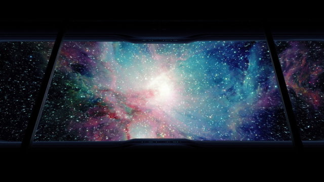 On Shuttle Traveling Into Large Galaxy
