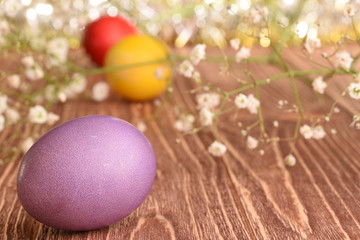 Fototapeta na wymiar Multi-coloured Easter eggs