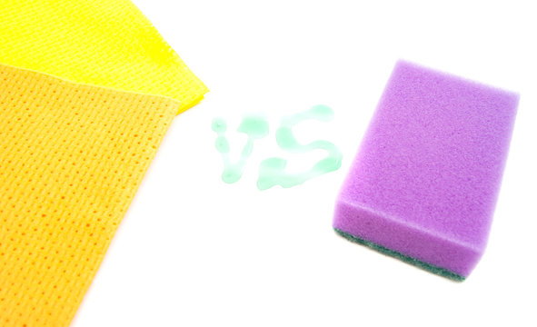 rags and purpple sponge