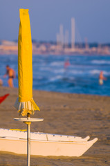Beach scene Viareggio Tuscany