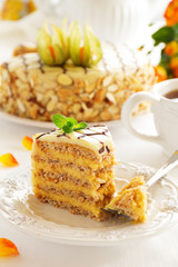 Esterhazy homemade cake with physalis.