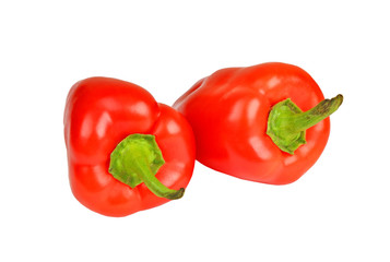 Red pepper on white