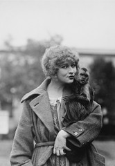 Portrait of woman with monkey 