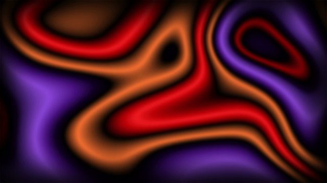 Groovadelic Abstract Loop features a colorful and curvy pattern not unlike a lava lamp in purple, orange, and red on black.