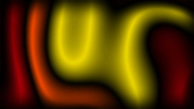 Groovadelic Abstract Loop features a colorful and curvy pattern not unlike a lava lamp in red, orange, and yellow on black.