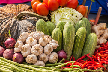 Many types of vegetables