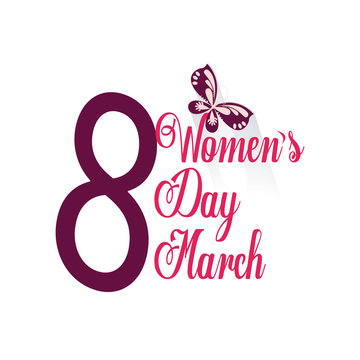 woman day desing in white color background