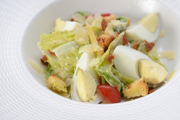 Caesar salad closeup