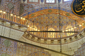Fototapeta na wymiar The main dome of the blue mosque, Istanbul