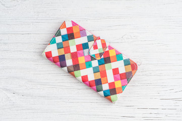 Obraz premium Abstract geometric multicolored cover case
