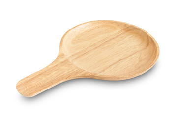 Wooden bowl isolated, Clipping path