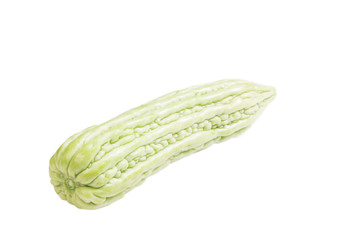 Bitter melon, Bitter gourd fruits on white background
