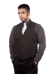 handsome hispanic businessman