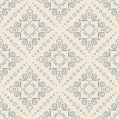 Curly seamless pattern