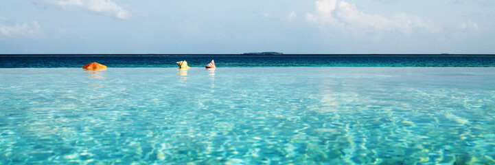 Infinity Pool in Maldives Beauty In Nature Concept