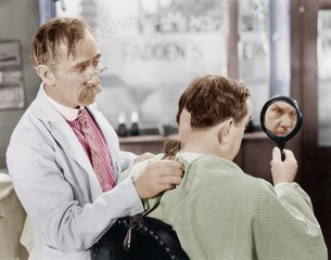 Barber shaving off too much hair  