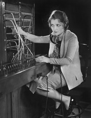 Portrait of telephone operator 