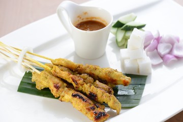 Malaysia famous food chicken satay