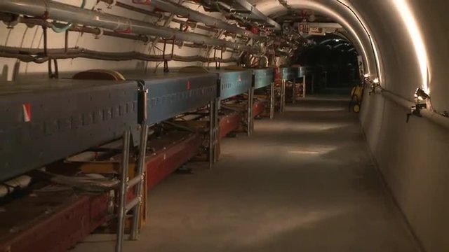 At the Fermilab National Accelerator Laboratory, scientists work on high energy particle physics.