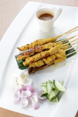 Delicious Malay Cuisine Chicken Satay