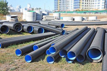 Stacked PVC pipe