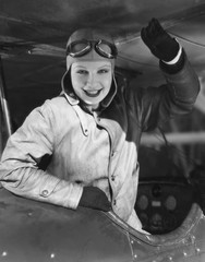 Portrait of female pilot  © everettovrk
