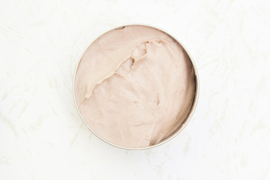Top view of brown beauty cream