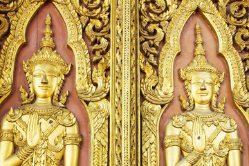 thailand temple door  in Ayutthaya