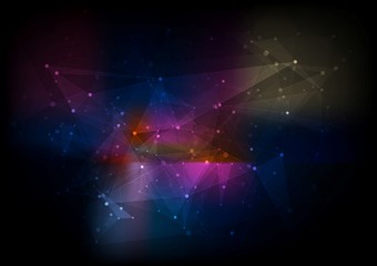Dark colorful low poly vector background