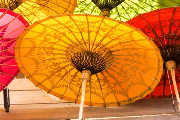 Türaufkleber Birmania umbrellas © FPWing