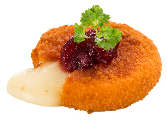 Fried Camembert isolated on white © HandmadePictures