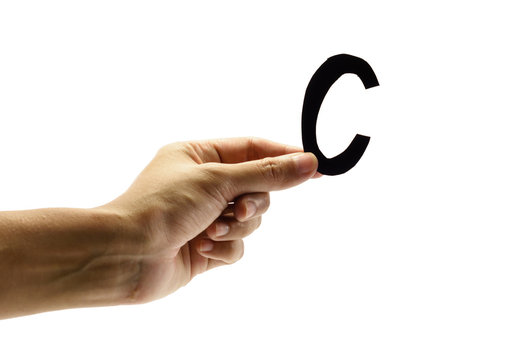 hand hold letter c