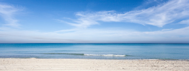 Fototapeta na wymiar Strand Hintergrund Panorama 24:9